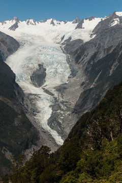 view of Franz Josef Glacier in Westland National Park