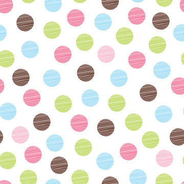 Polka dot. Cute seamless pattern.