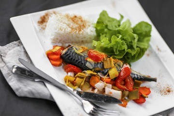 maquereau riz et légumes en papillote 5