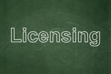Obraz premium Law concept: Licensing on chalkboard background