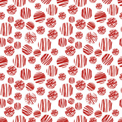 seamless of red circle pattern vector