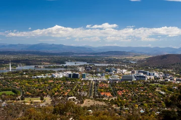 Poster Im Rahmen Blick über Canberra CBD © FiledIMAGE