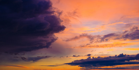 Evening sky before storm