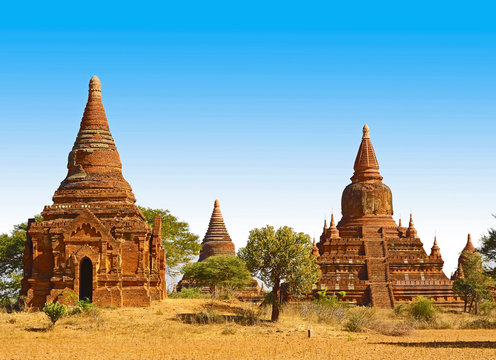 Temples in Bagan, Myanmar (Burma).