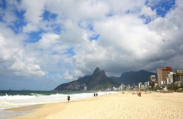 Fototapeta na wymiar Ipanema Beach, Rio de Janeiro, Brazylia.