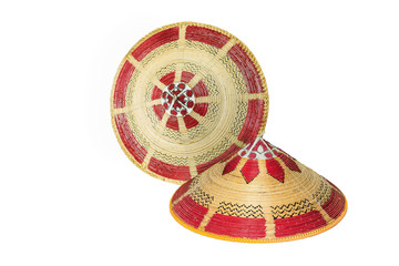 Traditional borneo hat isolated on white background.