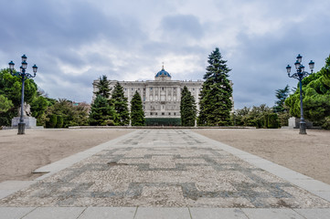 The Sabatini Gardens in Madrid, Spain.