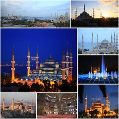 Istanbul Collage Blue Mosque
