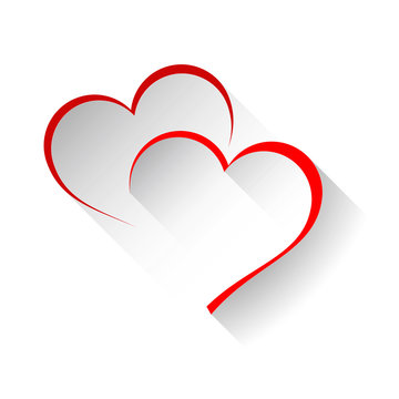 Vector logo two hearts