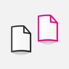 realistic design element: paper, a4