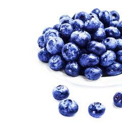 Fresh Blueberries  isolated on white background macro. Blueberry