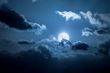 Crédence de cuisine en verre imprimé Pleine lune nuit de pleine lune
