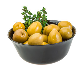 Green gigant olives