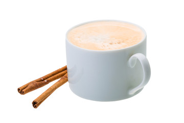 Coffee cup with cinnamon