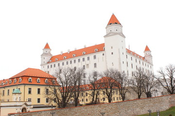Fototapeta na wymiar Widok z zamku w Bratysławie na Słowacji
