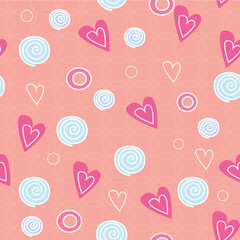 romantic pattern with love