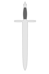 cartoon image of old sword