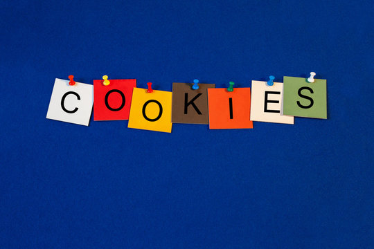 Cookies, sign series for computer terms and technology.