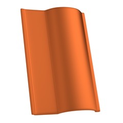 realistic 3d render of roof tile