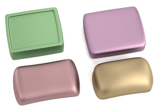 realistic 3d render of soaps