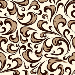 Fototapeta premium Baroque seamless pattern. Vector illustration.
