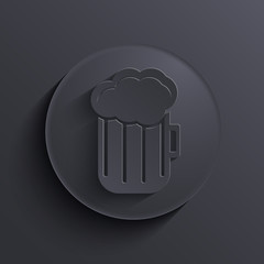 Vector modern dark circle icon. Eps10