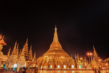 Shwedagon pagoda in Yangon, Myanmar