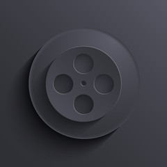 Fototapeta premium Vector modern dark circle icon. Eps10