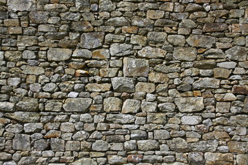 part of a stone wall with lot of rocks, made for texture