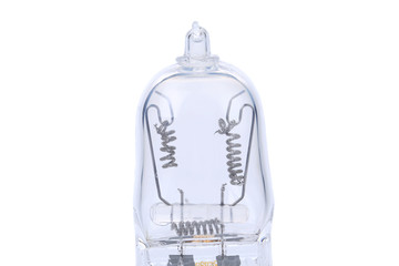 Close up of burned out light bulb.