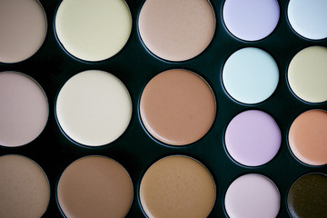 Collection of women's cosmetics