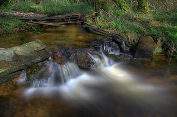 river landscape in long exposure
