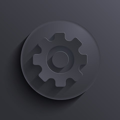 Vector modern dark circle icon. Eps10