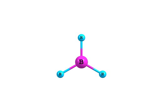 Borane molecular structure isolated on white
