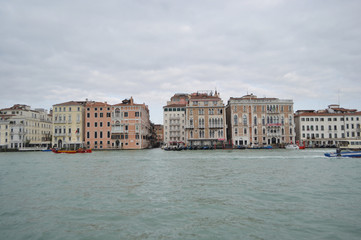 Embankment of Giudecca Island in Venice.