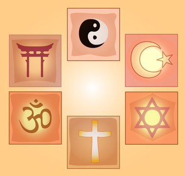 Set religious symbols