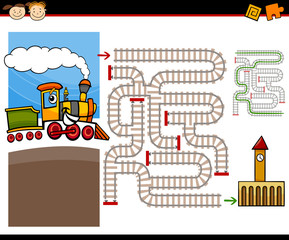 cartoon maze or labyrinth game