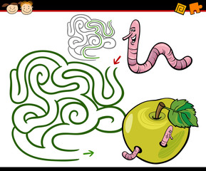 cartoon maze or labyrinth game