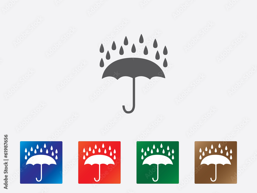 Wall mural Umbrella icons illustration