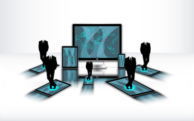 3d devices world map