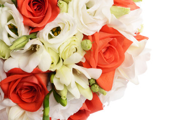 Bouquet of flowers  isolated on white background