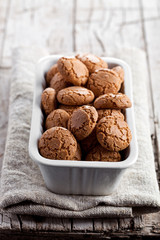 meringue almond cookies in bowl