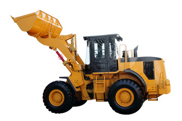 Modern yellow tractor