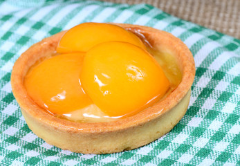 Cake from shortcake dough with apricots