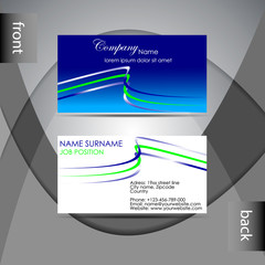 Abstract professional business card template