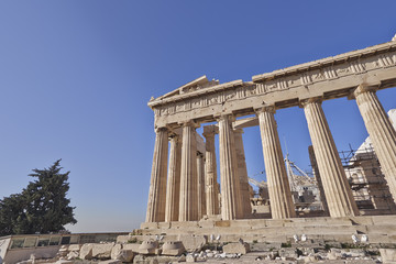 Parthenon ancient temple, acropolis of Athens, Greece