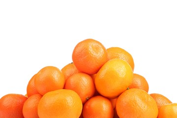 tangerines in isolated on white