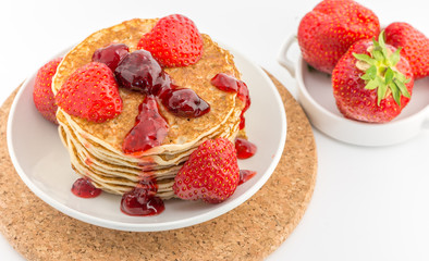 pancakes with strawberry