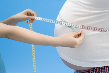obese man's waist