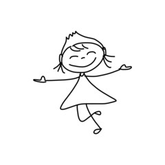 hand drawing cartoon happiness